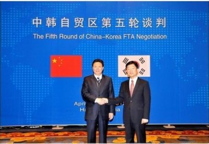 中韓簽署自貿(mào)協(xié)定 一起見(jiàn)證中國(guó)的偉大